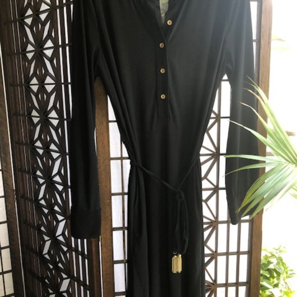 Long Sleeve wrap tie Dress size S